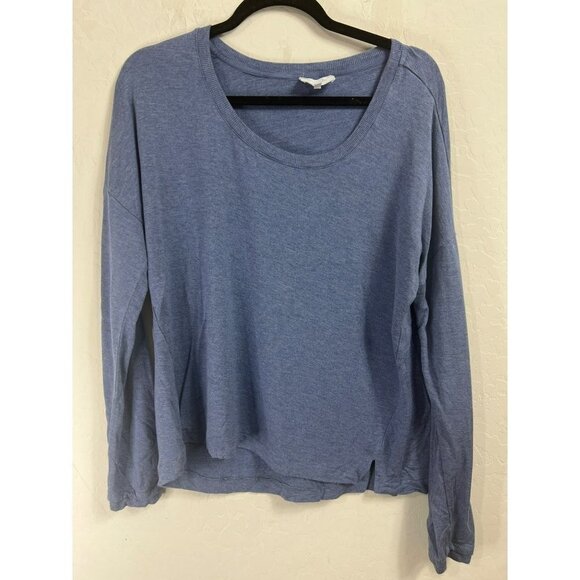 Soma Wknd Sleep Shirt Blue Soft Sz L Rayon Spandex Blend Long Sleeve - Picture 2 of 4